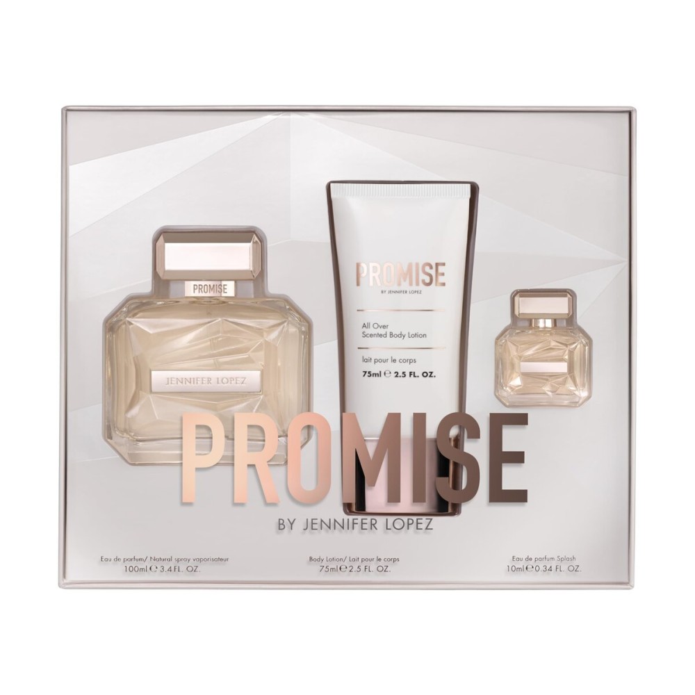 Jennifer Lopez Promise Gift Set 100ml (3.4 Fl Oz) Eau de Parfum, 75ml (2.5 Fl Oz) Body Lotion & 10ml (0.34 Fl Oz) Miniature