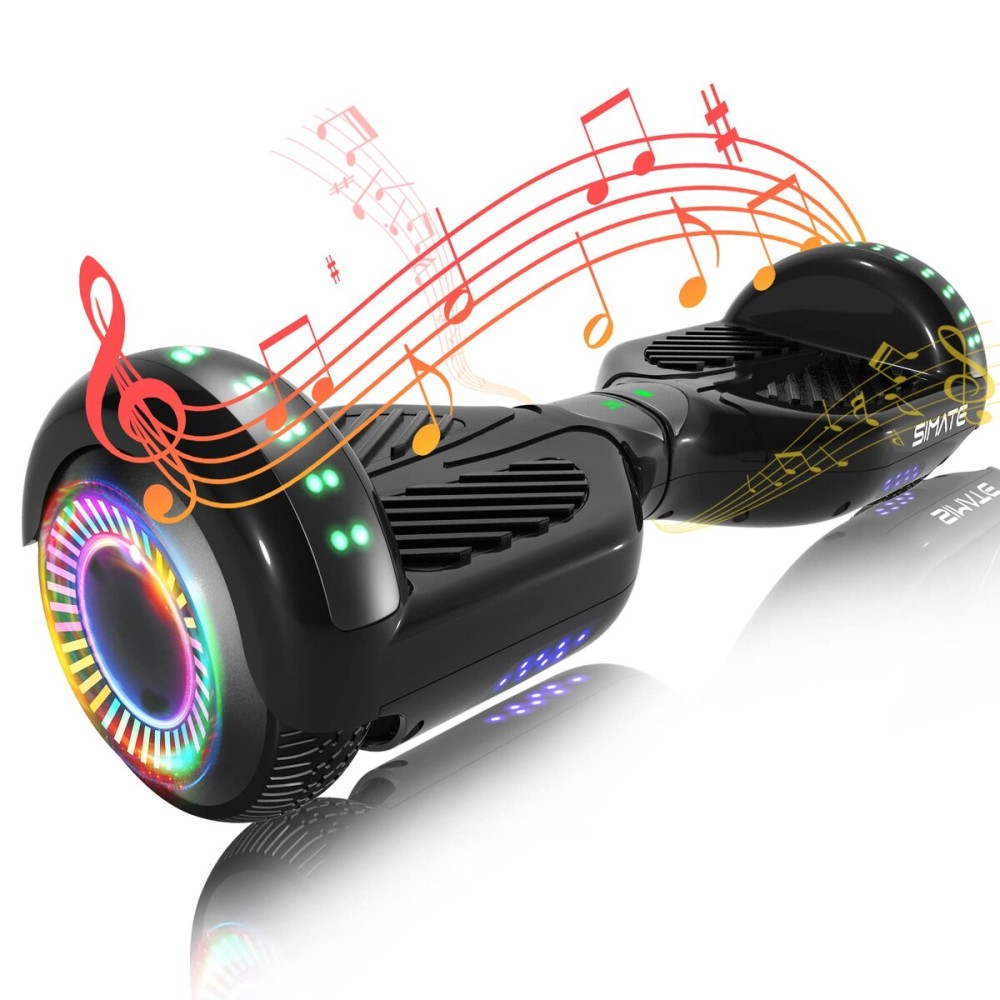 SIMATE Hoverboard, Bluetooth All Terrain Hover Boards with LED Lights and APP Control, Gifts for Kids Adults Girls Boys, for All Ages
