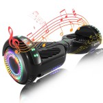SIMATE Hoverboard, Bluetooth All Terrain Hover Boards with LED Lights and APP Control, Gifts for Kids Adults Girls Boys, for All Ages