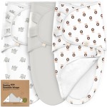 Baby Swaddle Sleep Sacks with Zipper - 3-Pack Swaddles for Newborns 0-3 Months, Infant, Baby Girls, Boys, Soft & Durable Newborn Sleep Sack, Easy Diaper Change Swaddling Blanket (The Wild 2)
