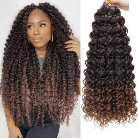 YXCHERISHAIR 8 Packs Curly Crochet Hair GoGo Curl Crochet hair for Black Women Deep Wave Braiding hair,Synthetic Bohemian Crochet Braid Water Wave Crochet hair Extensions (1B/30, 24inch)