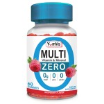 YUM-V\'S Multivitamin Zero Gummies by YumVs | Sugar-Free Vitamins Supplement for Women & Men | Chromium, Thiamine, and Magnesium | Natural Raspberry Flavor Chewables - 60 Count