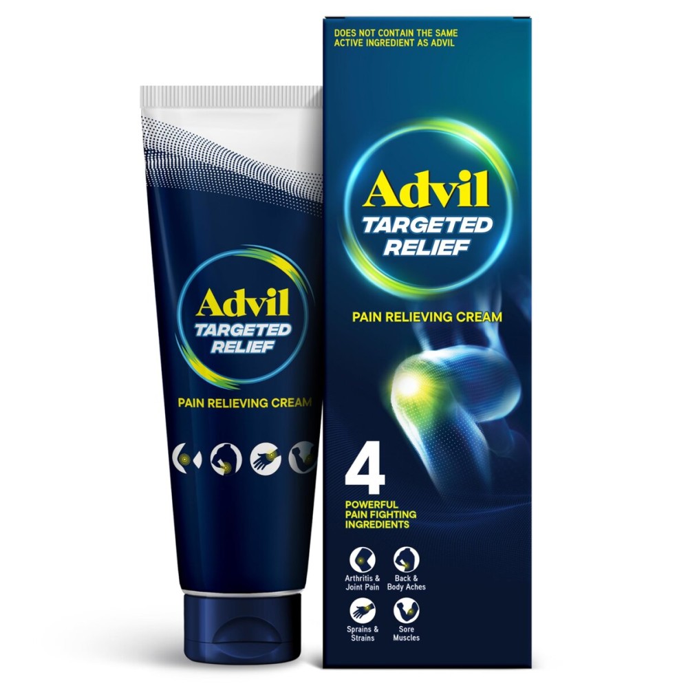 Advil Targeted Relief Pain Relieving Cream, Up to 8 Hours of Powerful Relief of Minor Arthritis Pain, Joint Pain, Lower Back Pain and Muscle Pain - 4 oz