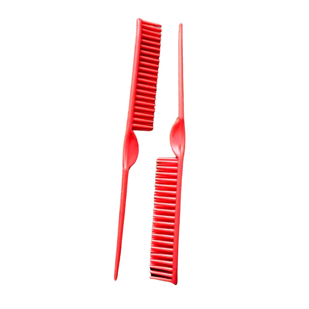 CocoBlack Naturals 3 Row Styling Comb For Detangling, Defining And Separating Curls (Bright Red)