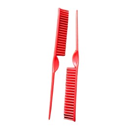 CocoBlack Naturals 3 Row Styling Comb For Detangling, Defining And Separating Curls (Bright Red)