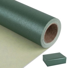 NESCCI Dark Green Matte Wrapping Paper,Solid Color Pearly-Lustre Paper,Gift Wrapping Paper,Perfect for Wedding,Valentine\'s Day,Birthday, Christmas,Baby Shower,DIY Bouquet (17 Inches X 32.8 Feet)