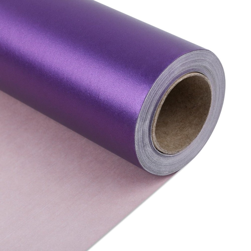 NESCCI Deep Purple Matte Wrapping Paper,Solid Color Pearly-Lustre Paper,Gift Wrapping Paper,Perfect for Wedding,Valentine\'s Day,Birthday, Christmas,Baby Shower,DIY Bouquet (17 Inches X 32.8 Feet)