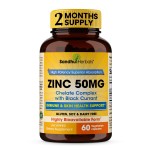 Zinc 50mg Capsules for Men and Women, 60 Count | Highly Absorbable Zinc Supplements for Immune System Support | Zink 50 mg Mono Methionine Chelated Complex | Helps with Skin Health & Overall Immunity