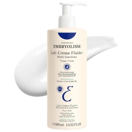 Embryolisse Lait-Crme Fluid+ Face & Body Cream, Multi-Use Lightweight Moisturizer with Shea Butter & Aloe Vera. Fast Absorbing, For All Skin Types, 13.52 Fl Oz