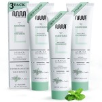 MasterMedi Nano Hydroxyapatite Whitening Toothpaste with Xylitol - Fluoride & SLS Free, Remineralizing Formula for Sensitive Teeth, Enamel Repair & Strength, Magic Mint, 4 oz (Pack of 3)