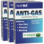 HealthA2Z Gas Relief Simethicone | 125mg | Relieves from Stomach Discomfort and Gas | Anti Flatulence | Relieves Gas Fast and Bloating (15 Counts (Pack of 3))