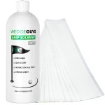 Wedge Guys 32 Ounce Golf Grip Solvent + 50 Tape Strips - Solvent Activated 2 x 10 Double Sided Adhesive Grip Tape Strips for Regripping Golf Clubs