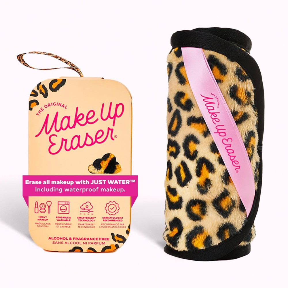 The Original MakeUp Eraser PRO, Effortlessly Remove All Makeup Using Only Water, Including Waterproof Mascara, Eyeliner, Foundation, Lipstick, Sunscreen,and More! Leopard, 1ct.