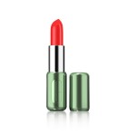 Clinique Pop Longwear Lipstick | Long Lasting, Satin, Matte + Shine, Poppy Pop, 1 Count