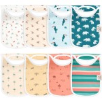 8-Pack Baby Bibs for Boys, Girls - Pullover Bibs for Drooling Teething Baby Girl & Boy Toddler, Newborn, Soft & Absorbent, Cute Colors, Large Torso Coverage Keep Infant Clean & Dry (Wildscape)