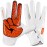 Grip Boost Football Gloves - Peace Stealth 6.0 Boost Plus Sticky Technology - Adult and Youth Football Gloves for Wide Receiver - Men\'s and Boys Sizes (White/Orange, Youth Small)