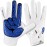 Grip Boost Football Gloves - Peace Stealth 6.0 Boost Plus Sticky Technology - Adult and Youth Football Gloves for Wide Receiver - Men\'s and Boys Sizes (White/Royal Blue, Youth Large)