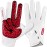 Grip Boost Football Gloves - Peace Stealth 6.0 Boost Plus Sticky Technology - Adult and Youth Football Gloves for Wide Receiver - Men\'s and Boys Sizes (White/Crimson, Youth Large)