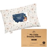 Mini Toddler Pillow with Pillowcase - 9x13 My Little Dreamy Travel Kids Pillow for Sleeping, Toddler Bed, Small, Tiny, Organic Cotton Pillowcase, Soft & Breathable, Kids 2-4 Years Old (Flora Vale)