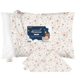 KeaBabies Toddler Pillowcase 13x18 - Organic Cotton Toddler Pillowcase for Kids, Boys, Girls, Soft & Durable Cotton Cover for Miniature Sleepy Pillows, Cute Colors,Pillow Sold Separately(Flora Vale)