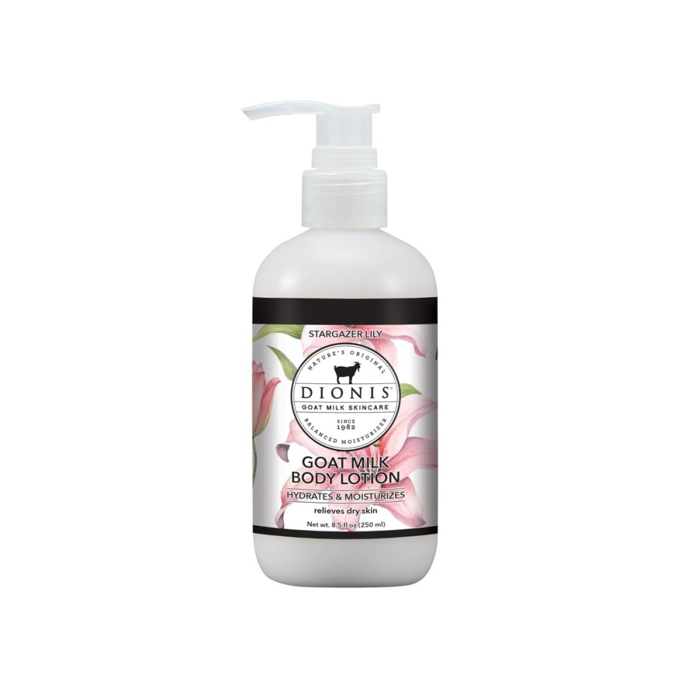 Dionis - Goat Milk Skincare Scented Lotion (8.5 oz) - Moisturize Dry Skin, Great For All Skin Types, Made in the USA - Cruelty-free and Paraben-free (Stargazer Lily)