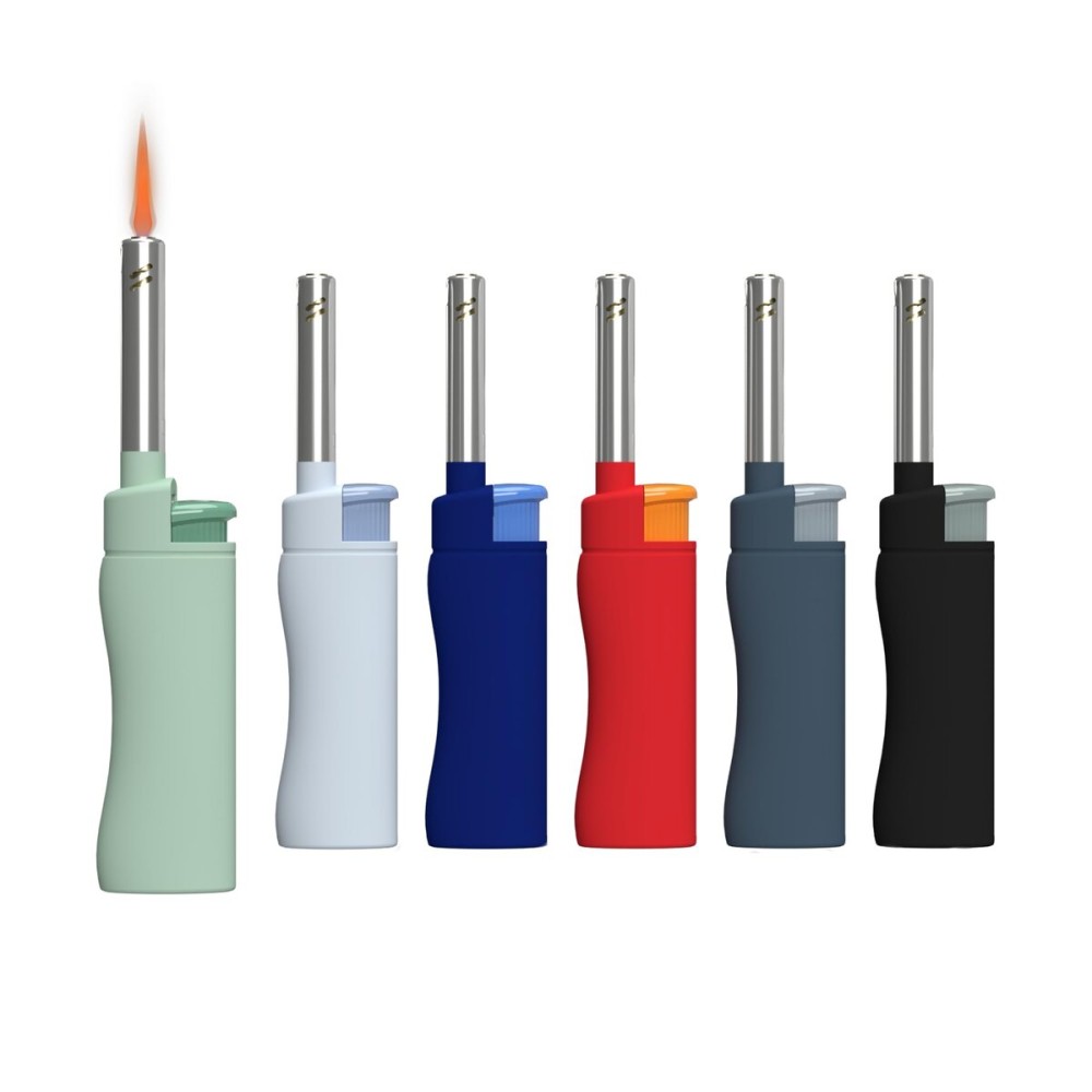 MK Candle Lighter, Butane Refillable Wind-Resistant Flame, 6-Pack for BBQ, Camping, Outdoor Use (NBR-6PC)