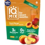 IQMIX Hydration Electrolyte Powder - 4-in-1 Formula for Hydration, Mental Clarity, Mood and Recovery - Sugar-Free Drink Mix, Keto, Magnesium L-Threonate, Lions Mane - 40 Count Peach Mango