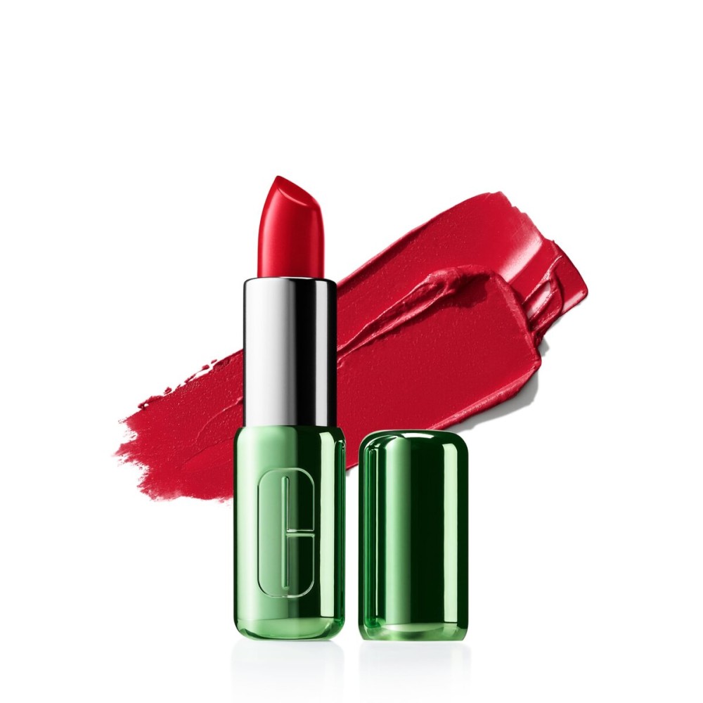 Clinique Pop Longwear Lipstick | Long Lasting, Satin, Matte + Shine, Peppermint Pop, 1 Count