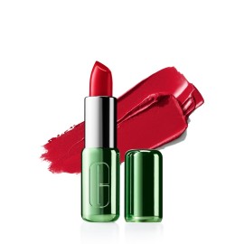 Clinique Pop Longwear Lipstick | Long Lasting, Satin, Matte + Shine, Peppermint Pop, 1 Count