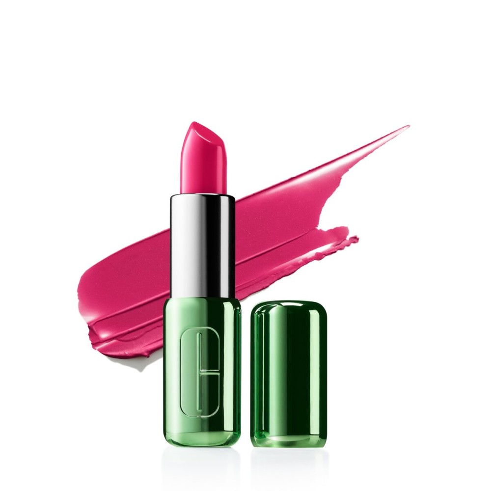 Clinique Pop Longwear Lipstick | Long Lasting, Satin, Matte + Shine, Punch Pop, 1 Count