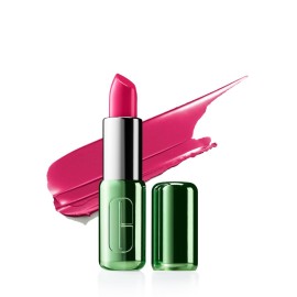 Clinique Pop Longwear Lipstick | Long Lasting, Satin, Matte + Shine, Punch Pop, 1 Count