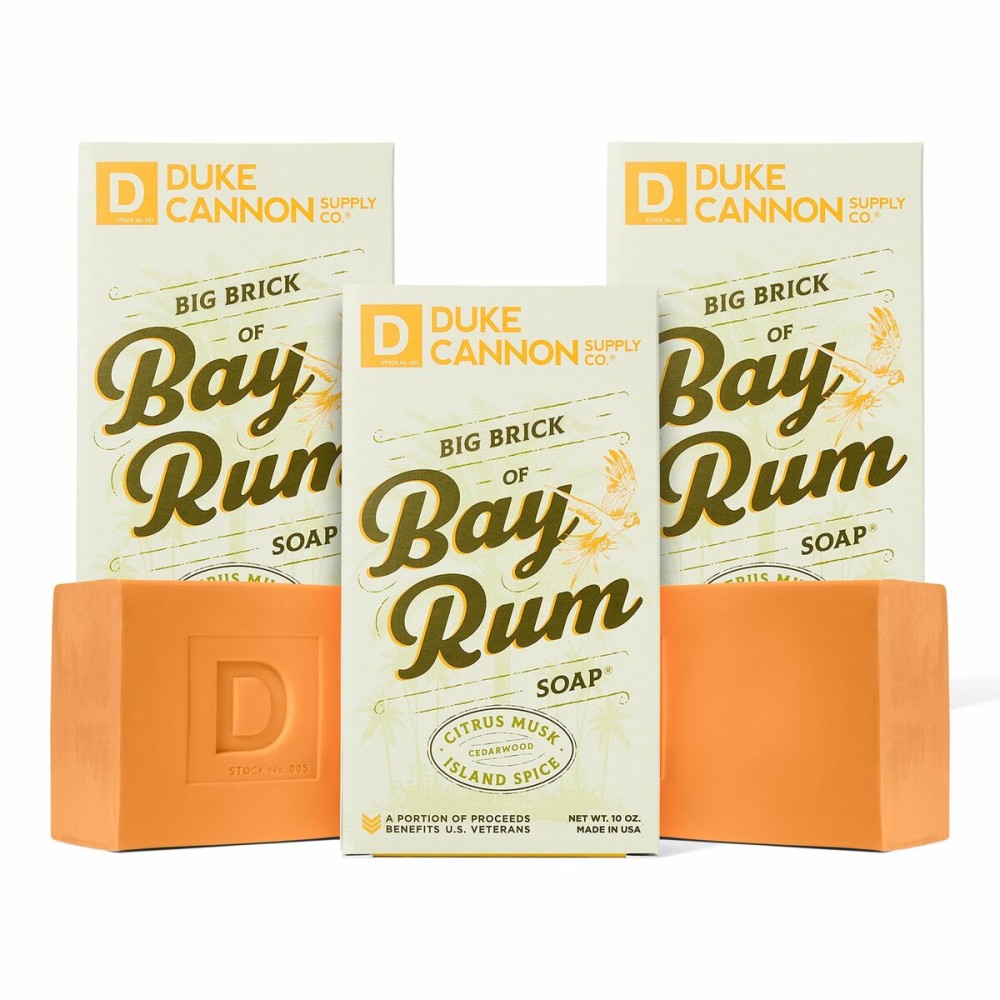 Duke Cannon Big Bandit Big Brick of Soap - 10 oz | Explosive Lather, Smoky Pine Scent | Inspired by Classic 4th of July Celebrations, 3-Pack