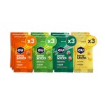 GU Energy Chews, Mixed Pack Gummies with Electrolytes, Vegan, Gluten-Free, Caffeine-Free, and Dairy-Free On-The-Go Energy for Any Workout,12 Bags (24 Servings Total), Flavors May Vary