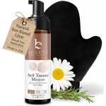 Self Tanner Tanning Mousse Kit - USA Made with Natural & Organic Ingredients, Self Tanner Mousse and Mitt, Tan Kit, Fake Tan Tanning Foam, Fair to Medium, Sunless Tanners Best Sellers