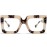 AIEYEZO Oversized Square Blue Light Glasses for Women Cute Big Frame Glasses Fashion Clear Multi-Color Computer Eyewear (Champagne Tortoise)