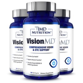 1MD Nutrition VisionMD Eye Vitamin CARMIS - with Lutein & Zeaxanthin | Supports Vision Health, Everyday Eye Strain, & Occasional Dry Eye | 90 Softgels (3-Pack)