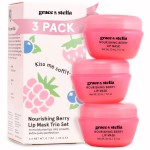 grace & stella Award Winning Lip Butter - Lip Balm Hydrating - Nourishing Lip Mask (3-pack) Airplane Travel Essentials, Beach Vacation and Purse Essentials - Lip Moisturizer for Dry Lips - Vegan