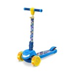 Jetson Sonic Three-Wheel Light Up Kick Scooter, Light up Stem & Wheels, Height Adjustable Handlebar, Rear Brake, Foldable, Ages 3+, JSNC2-3KIK