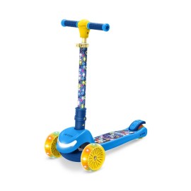 Jetson Sonic Three-Wheel Light Up Kick Scooter, Light up Stem & Wheels, Height Adjustable Handlebar, Rear Brake, Foldable, Ages 3+, JSNC2-3KIK