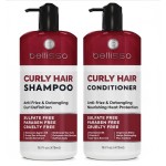 Curly Hair Shampoo and Conditioner Set - For Defining Wavy, Permed, Frizzy, Fine and Black Curls - Moisturizing, Sulfate Free Formula for Women and Men - Products are Safe for Color Treated Locks
