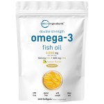 Micro Ingredients Omega 3 Fish Oil Supplements 3,000mg Per Serving, 240 Softgels | Lemon Flavored - Burpless | EPA 540mg + DHA 360mg | Deep Sea Fish