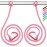OCEANBROAD Kayak Paddle Leash with D-Ring Stretchable Bungee Strap Lanyard Rope for SUP Kayaking Boating Canoeing Fishing Pole Rod 4-7 Feet Pink 2 Pack
