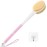 Back Scrubber Body Shower Brush: Anti Slip Long Handle Bath Brush with Stiff and Soft Bristles - Showering Exfoliator Wet or Dry Brushing for Women, Men, Elderly (Pink)