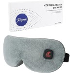 Heated Eye Mask, Cordless Warm Eye Compress for Dry Eyes, Blepharitis, Light Blocking Heat Eye Mask for Men Women, 1000mAh Rechargeable Battery and Washable Cover (Grey)
