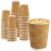 BYSNOW 100 Pack 12 oz Disposable Paper Coffee Cups, Leak Proof Insulated Ripple Wall Hot Cups for Espresso, Coffee, Tea, Hot Chocolate, To Go Drinks (Home, Office, Cafe Bar)
