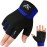 BEAST RAGE Workout Gloves for Men, Durable Palm Grip Gym Gloves Women Half Finger Elasticated Training Weight Lifting Strength Bodybuilding Anti Slip Cycling Gloves Exercise (Blue, M), Medium