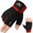 BEAST RAGE Workout Gloves for Men, Durable Palm Grip Gym Gloves Women Half Finger Elasticated Training Weight Lifting Strength Bodybuilding Anti Slip Cycling Gloves Exercise (Red, M), Medium