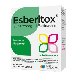 ESBERITOX Supercharged Echinacea - 100 Tablets - Immune Support Herbal Supplement with Wild Indigo Root & Purple Coneflower - Clinically Tested - Made in Germany