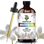 White Musk Essential Oil (4 oz/120 ml) - White Musk Oils for Aromatherapy, diffusers, humidifiers, Home fragrances, DIY Skincare, soap Making, DIY Candle, Relaxation, Yoga, and Meditation
