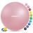 APEXUP Yoga Ball Exercise Ball, Anti Slip Stability Ball Chair, Heavy Duty Large Gym Ball for Fitness, Balance, Core Workout and Physical Therapy (XL (27~30) 75cm, Pink)